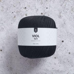 järbö viol 12/3 puuvillalanka black 100 g 3412