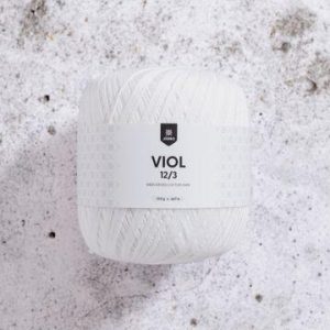 järbö viol 12/3 puuvillalanka white 100 g 3410